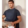 Falconeri Leinen-T-Shirt Mann Blau Größe 48