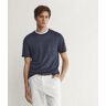 Falconeri Leinen-T-Shirt Mann Blau Größe 46