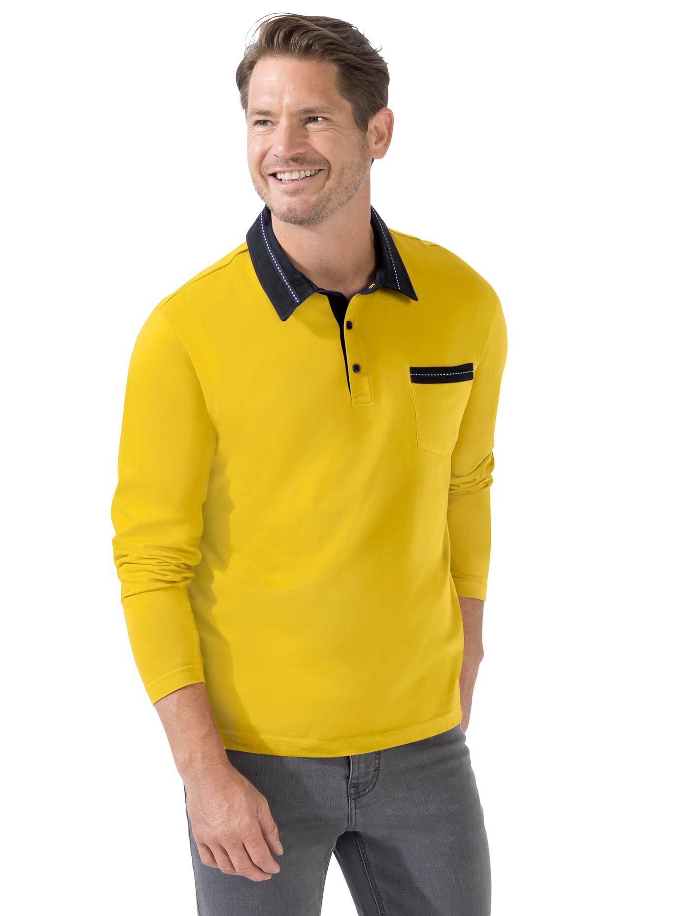 Catamaran Poloshirt »Langarm-Shirt« gelb  44/46 48/50 52/54 56/58 60/62 64/66