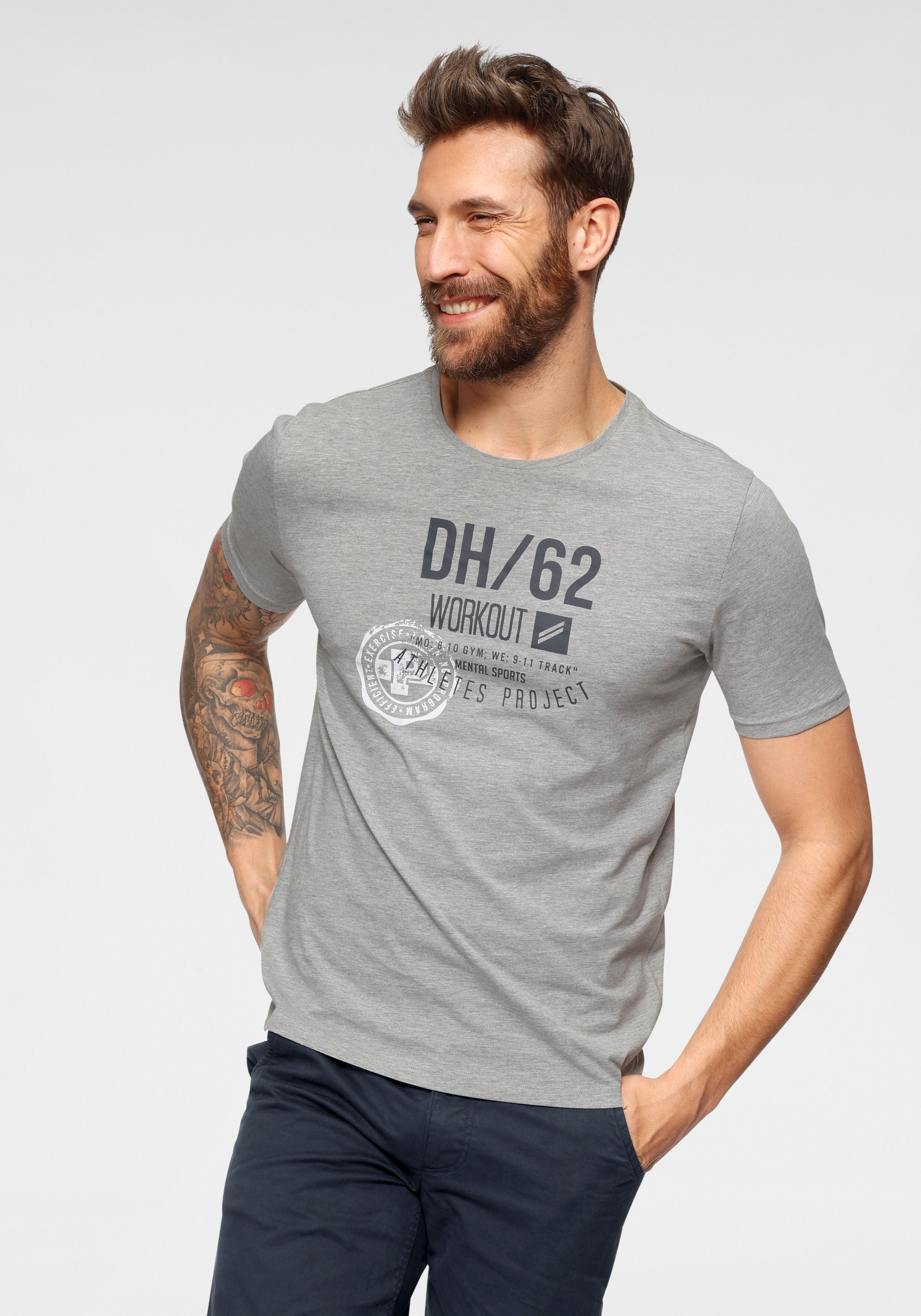Daniel Hechter T-Shirt »DH/62 WORKOUT« grau  L M S XL XXL XXXL