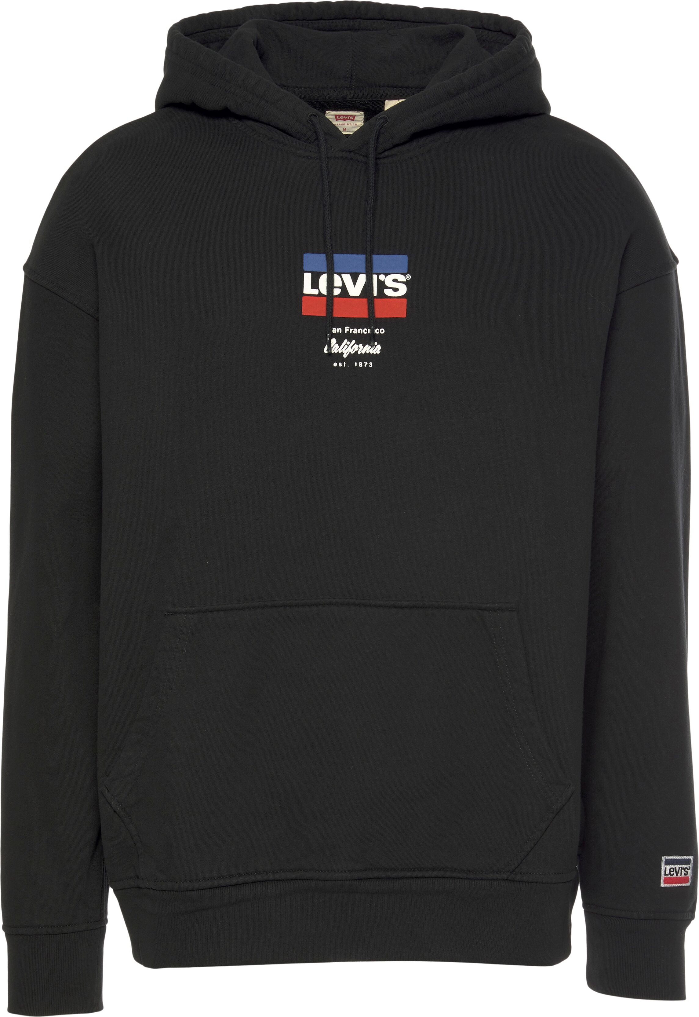 Levi's® Kapuzensweatshirt »LE T2 RELAXED GRAPHIC PO«, mit farbigem Logoprint schwarz  L M S XL XXL