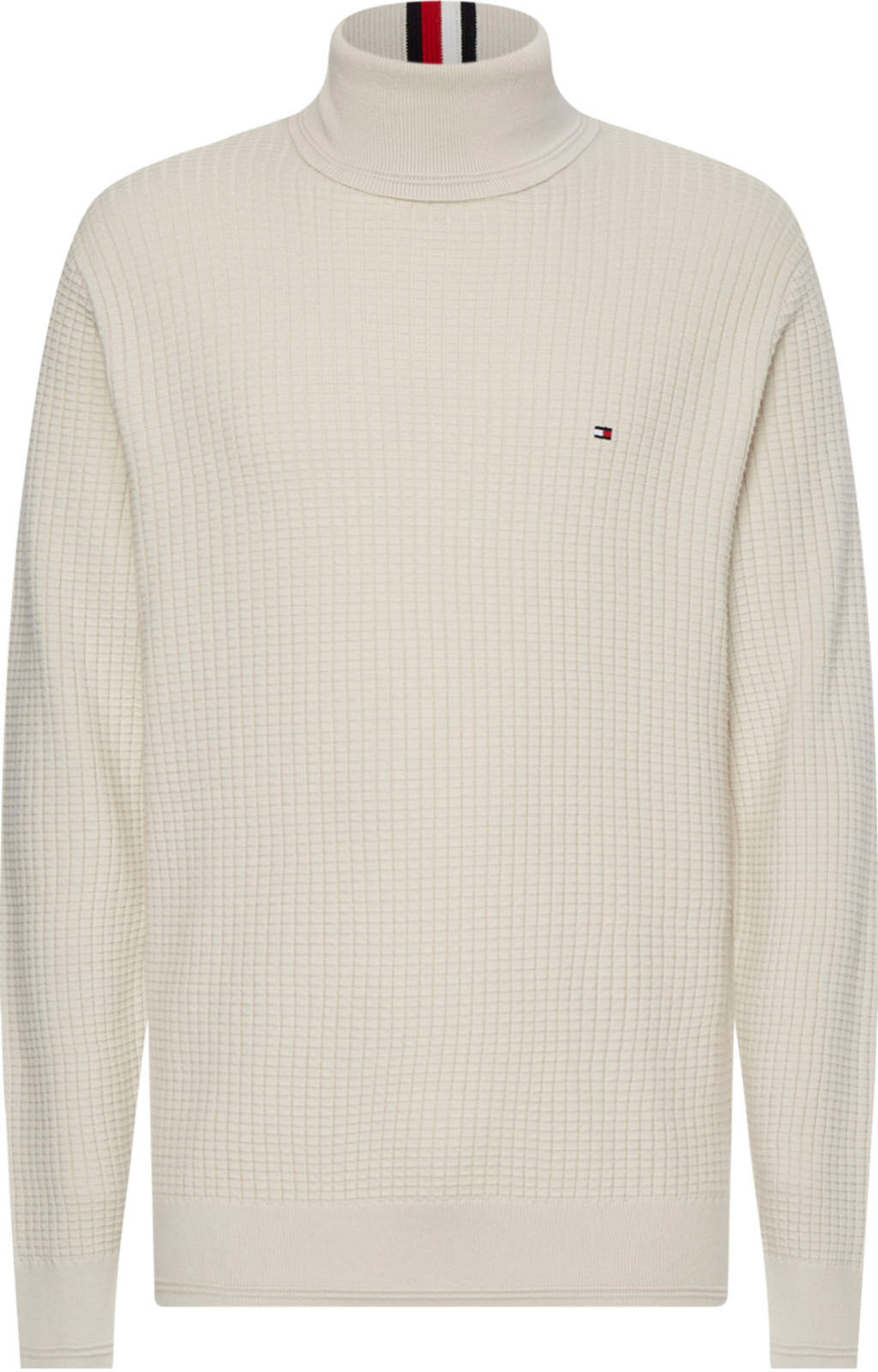 Tommy Hilfiger Rollkragenpullover »GRID STRUCTURE ROLL NECK« weiss  L (52) M (48/50) S (46) XL (54) XXL (56) XXXL (58)