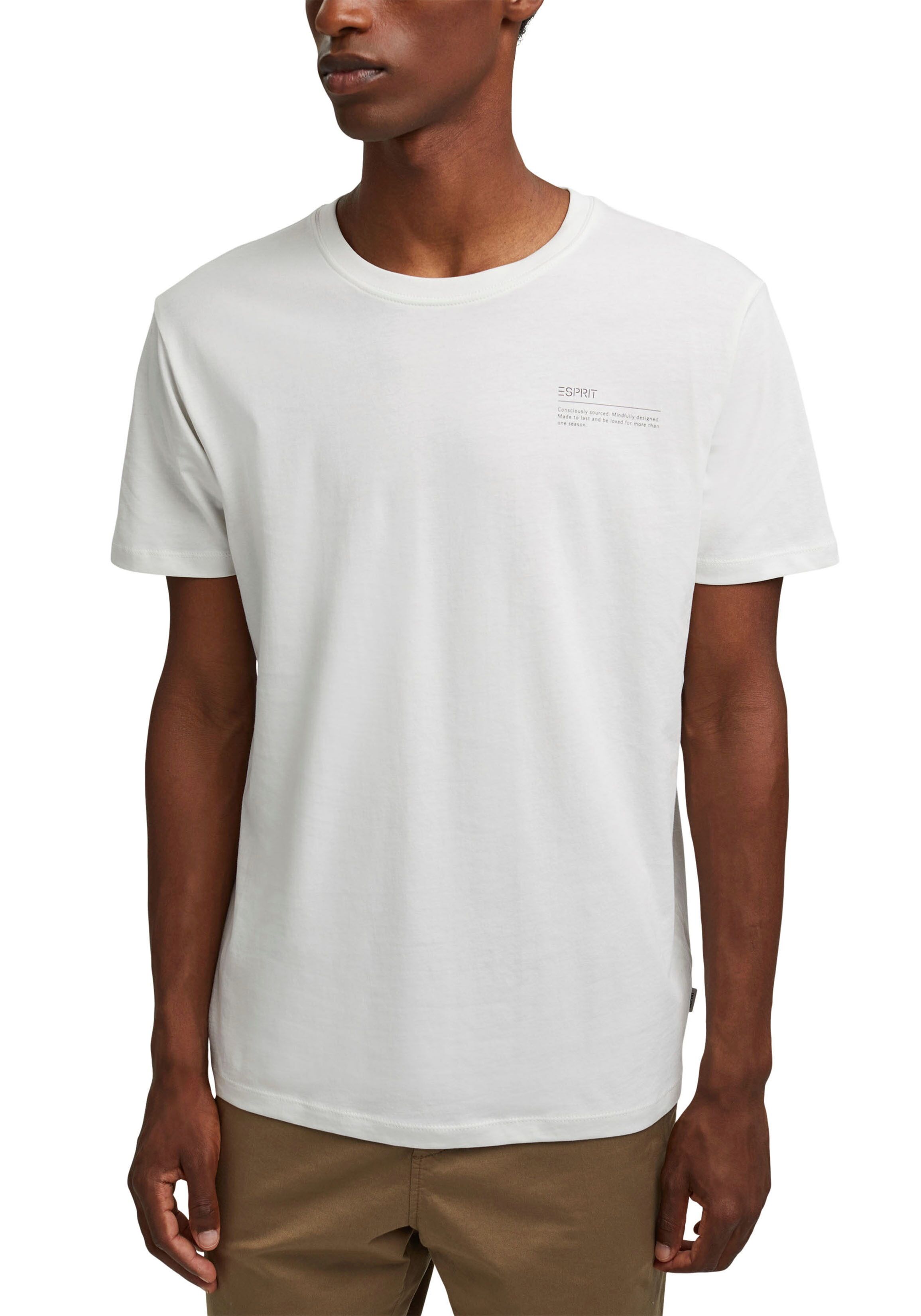 Esprit Print-Shirt, mit kleinem Druck weiss  L (52) M (48/50) S (46) XL (54/56) XXL (58)