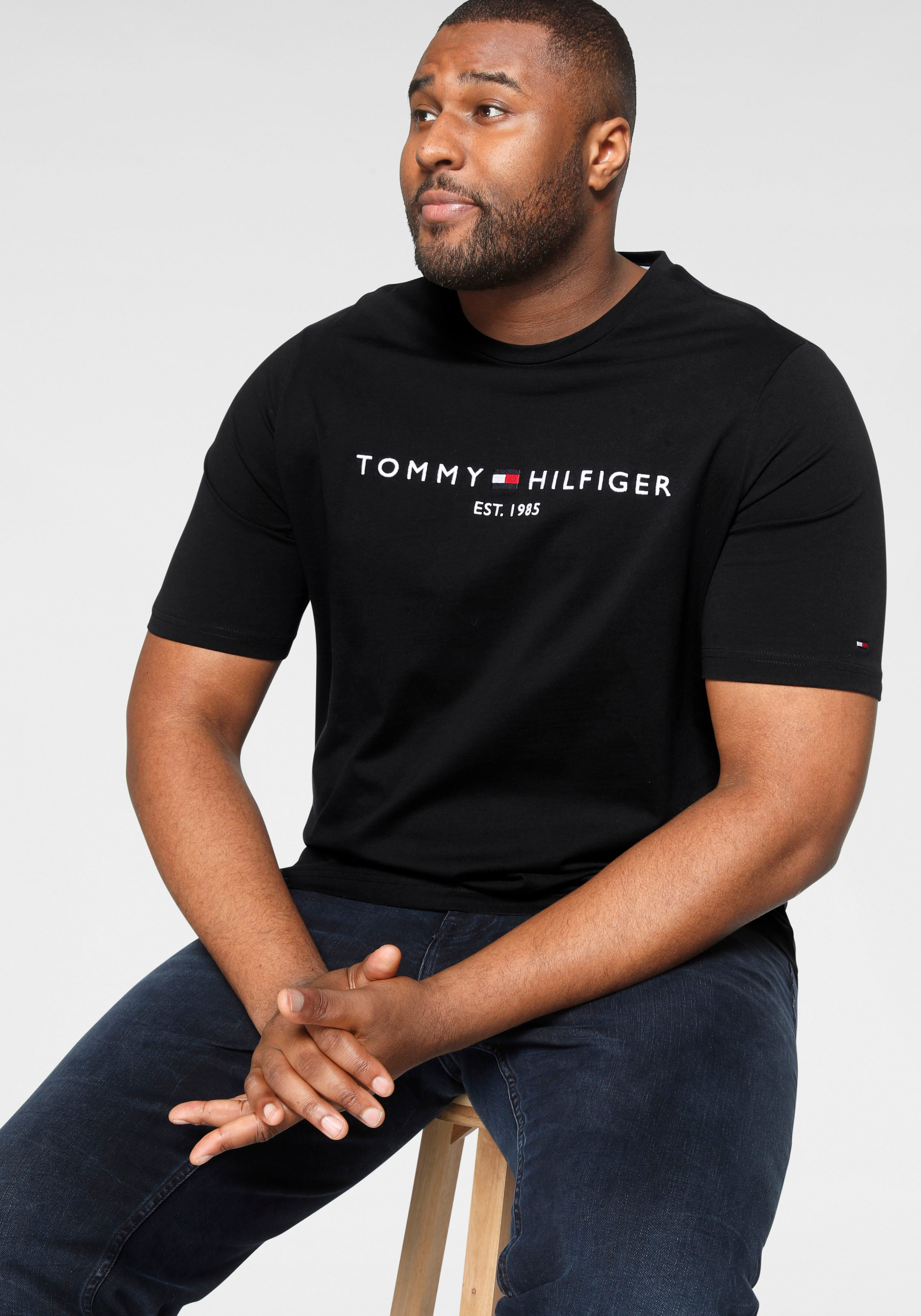 Tommy Hilfiger Big & Tall T-Shirt »BT- TOMMY LOGO TEE« schwarz  4XL (68/70) 5XL (72/74) XXL (60/62) XXXL (64/66)