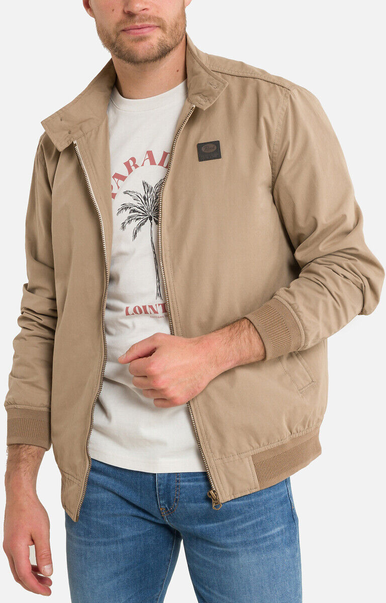 PETROL INDUSTRIES Jacke Harrington, Stehkragen, Reissverschluss BLAU;BEIGE