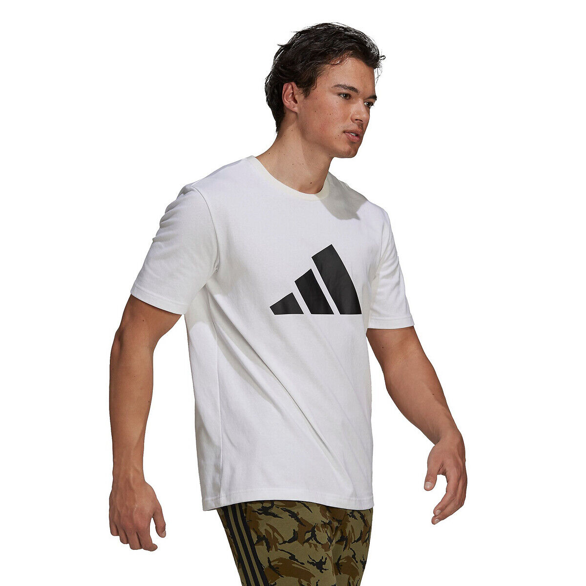 Adidas T-Shirt, grafischer Logoprint WEISS