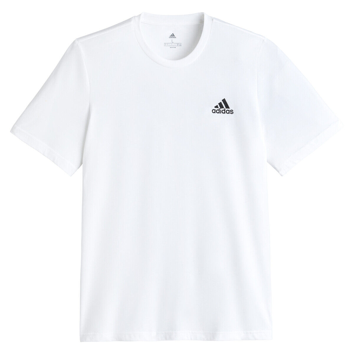 Adidas T-Shirt, kleiner Logoprint WEISS