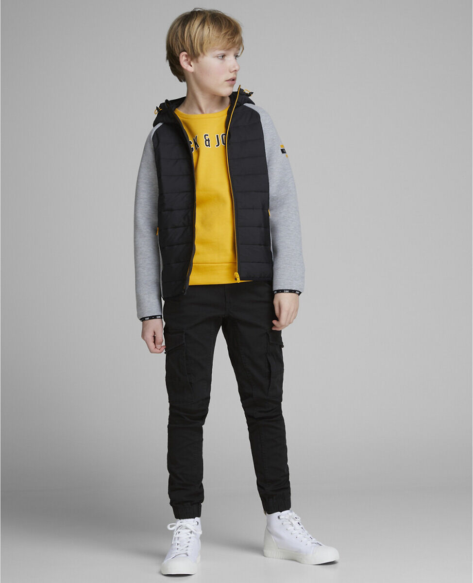 JACK & JONES JUNIOR Cargohose, 10-16 Jahre SCHWARZ