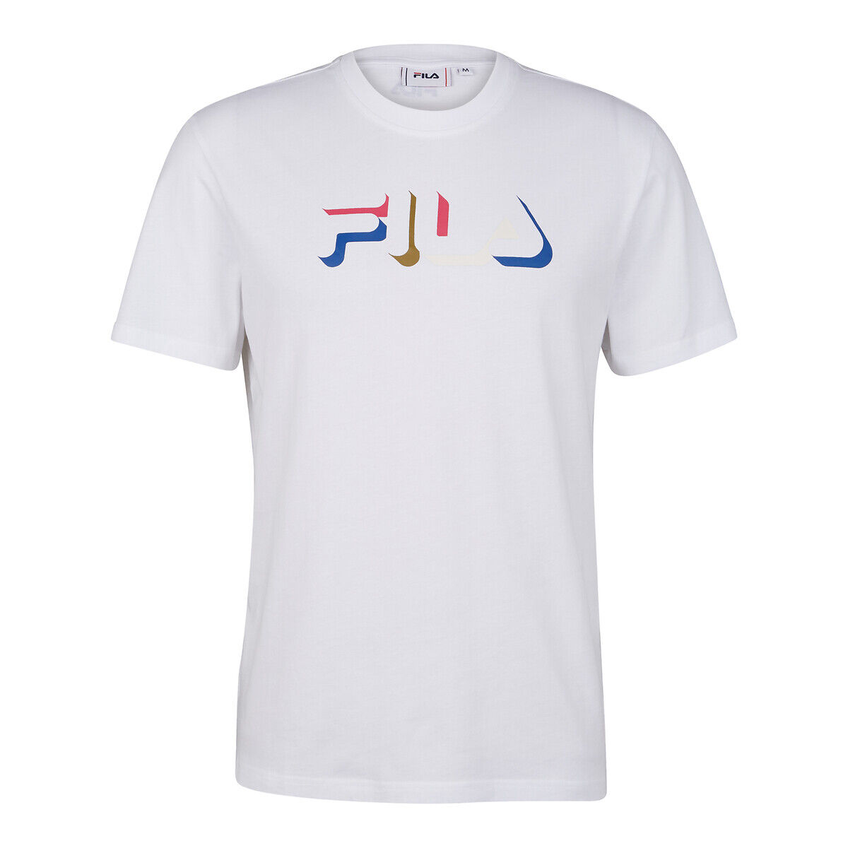 FILA T-Shirt Foundation, grosser Logoprint WEISS