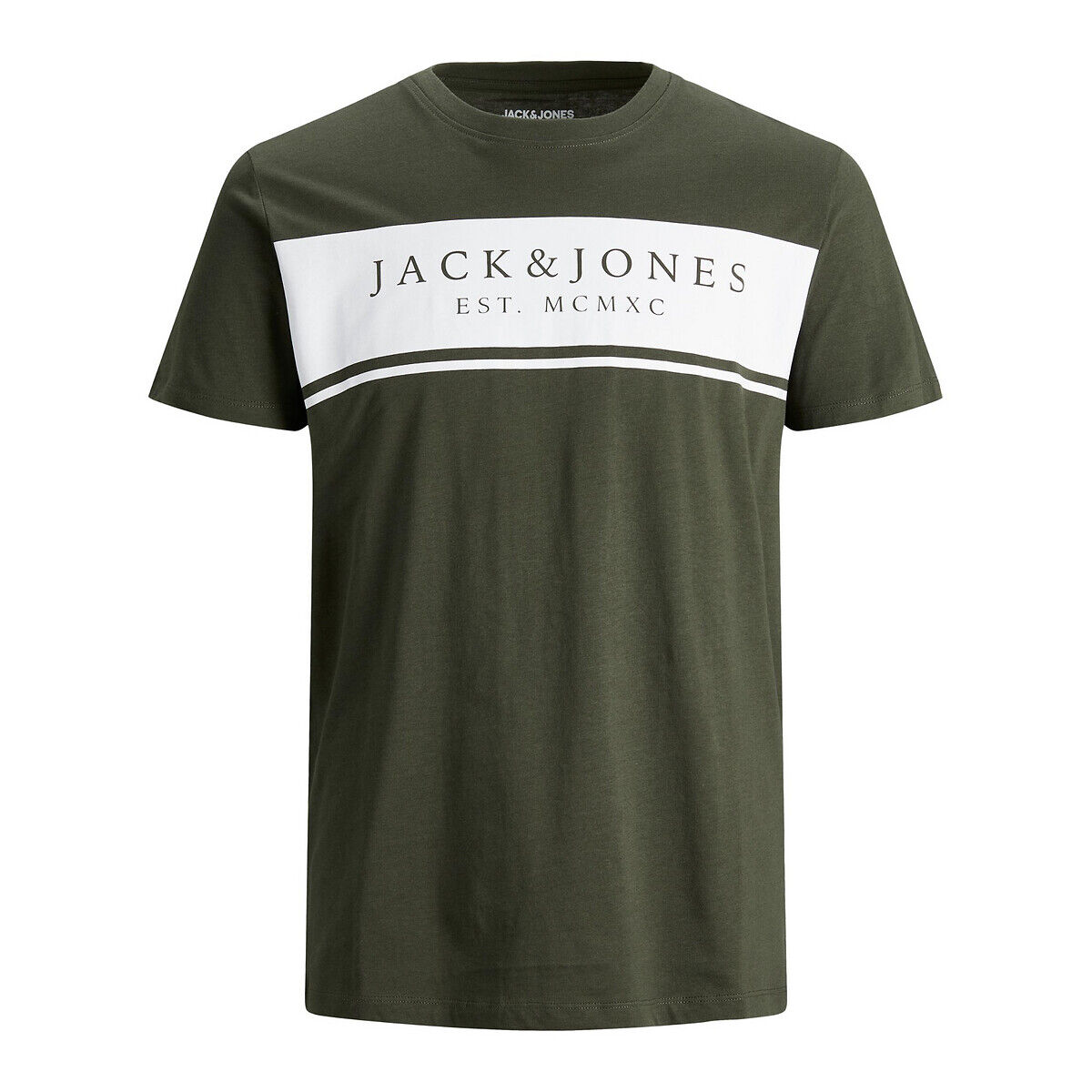JACK & JONES T-Shirt River, runder Ausschnitt SCHWARZ;GRAU;WEISS;GRÜN