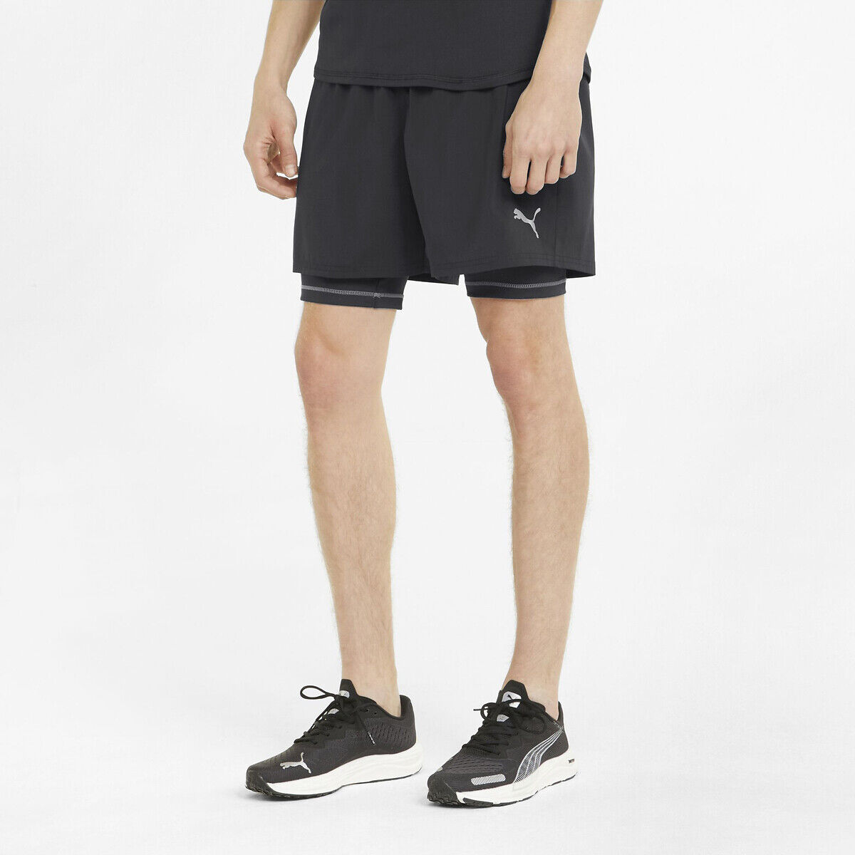 Puma 2-in-1-Laufshorts SCHWARZ