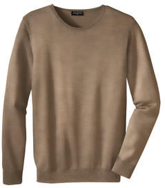 Junghans 1954 Seiden-Pullover, Rund- oder V-Ausschnitt, Rundausschnitt - 48 - Beige