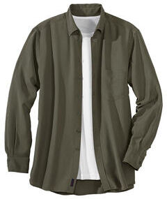 Gino Lombardi Tencel™-Denim-Shirt, 43 cm - Khaki