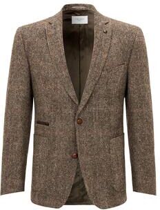 Carl Gross Harris Tweed-Sakko, 52 - Beige/Schwarz/Blaugrau/Rostbraun