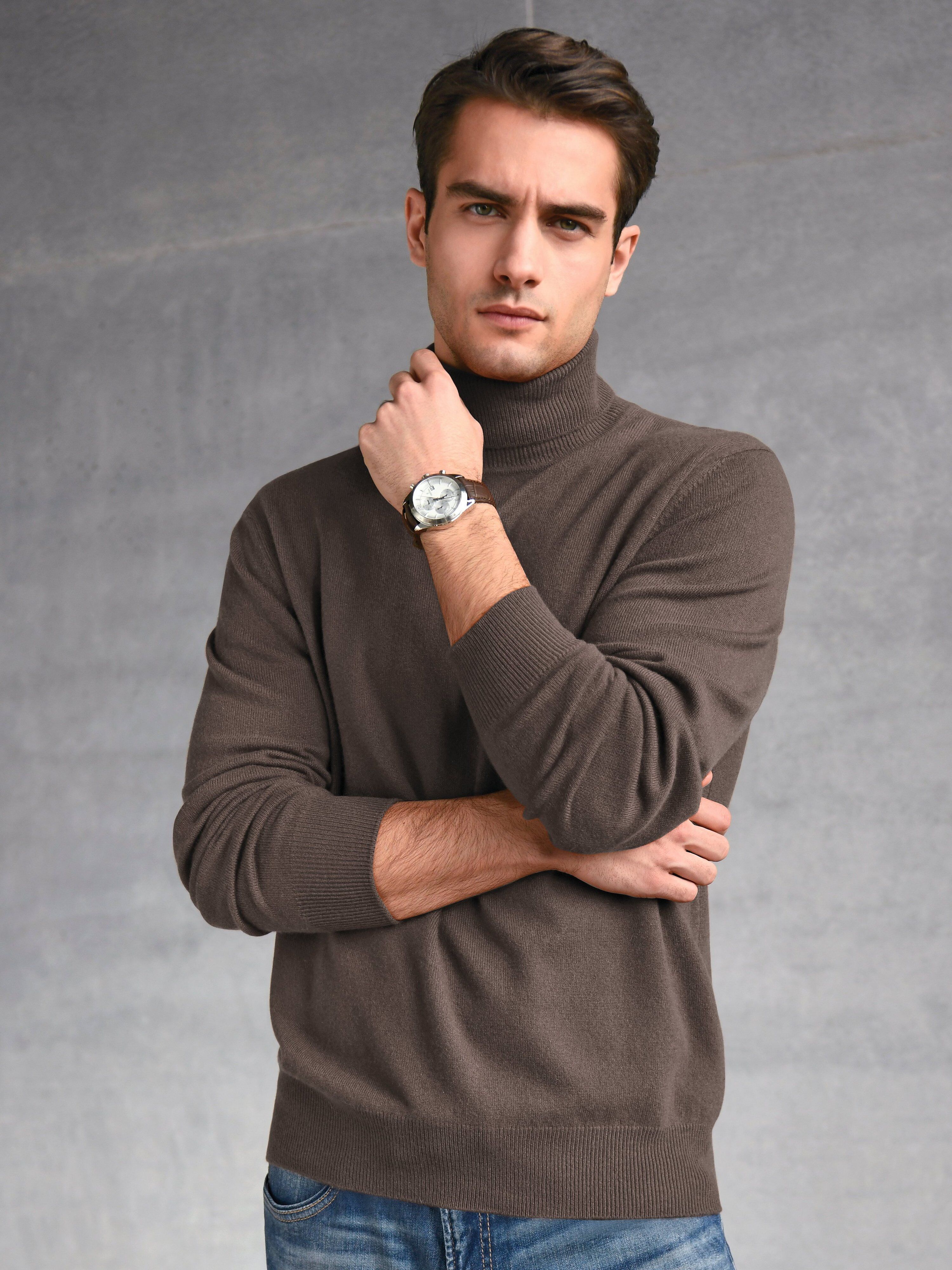 Peter Hahn Pullover aus 100% Premium-Kaschmir Modell Roland Peter Hahn Cashmere braun Herren 56