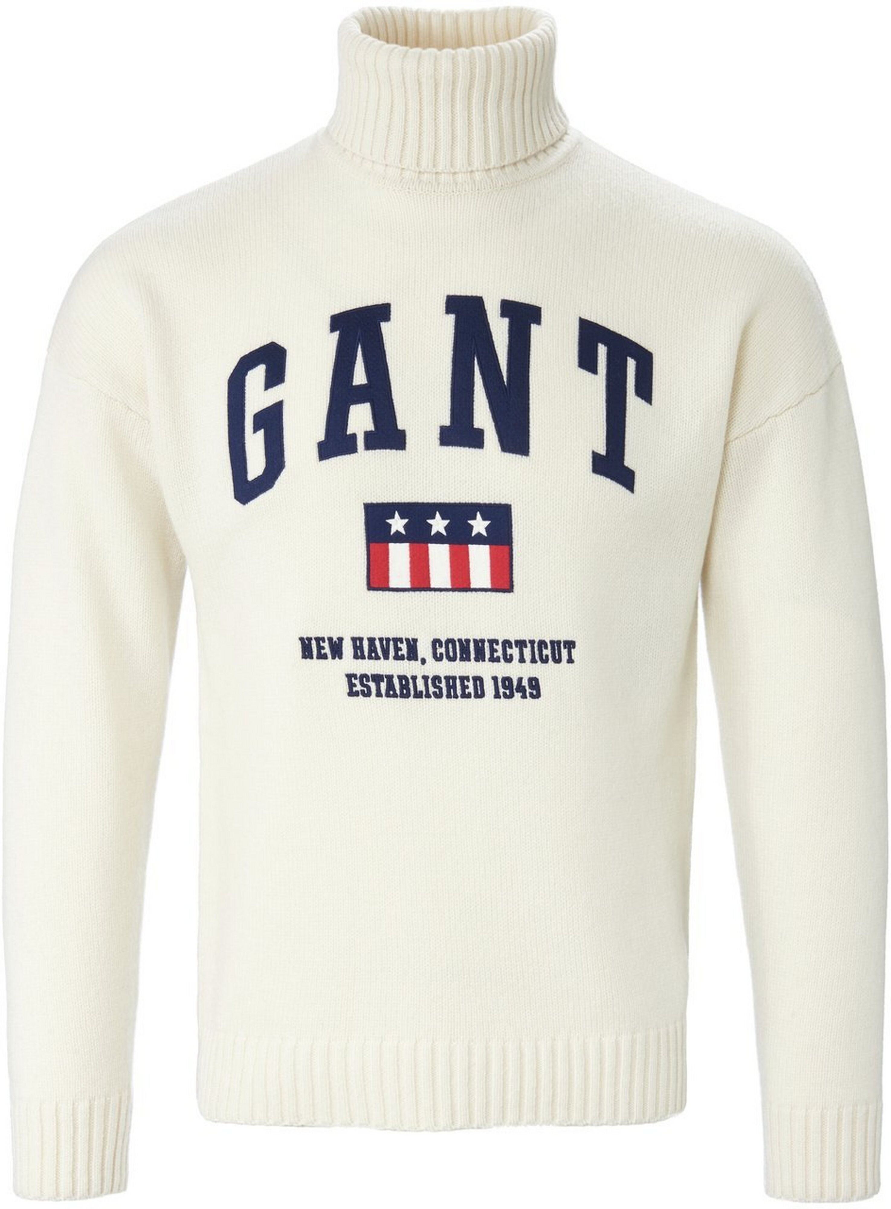 Gant Rollkragen-Pullover GANT weiss Herren 52