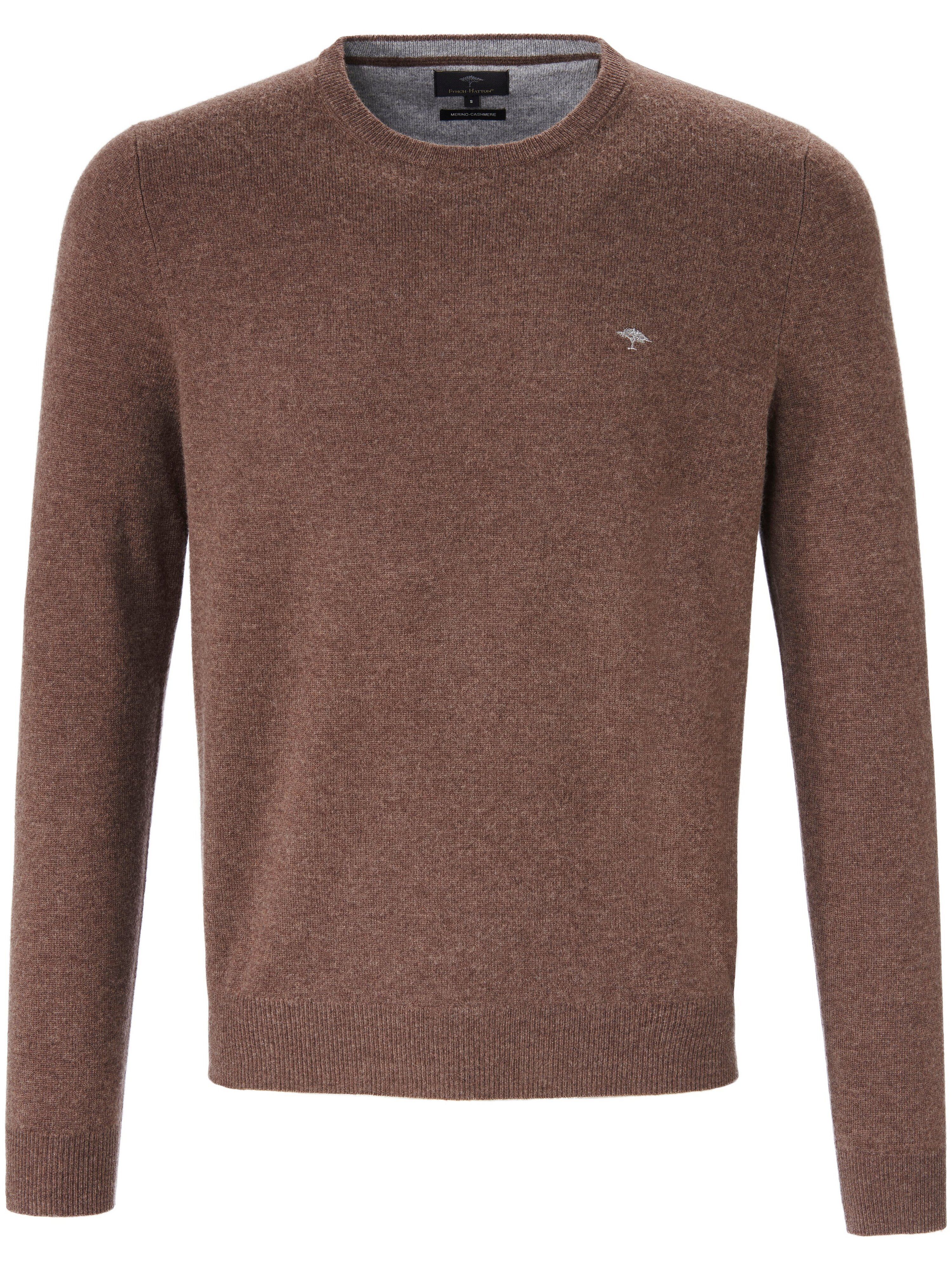 Fynch Hatton Rundhals-Pullover  Fynch Hatton braun Herren 50