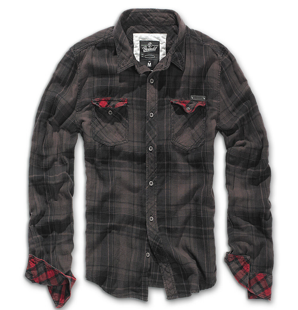 Brandit Check Shirt Duncan XL Schwarz Braun