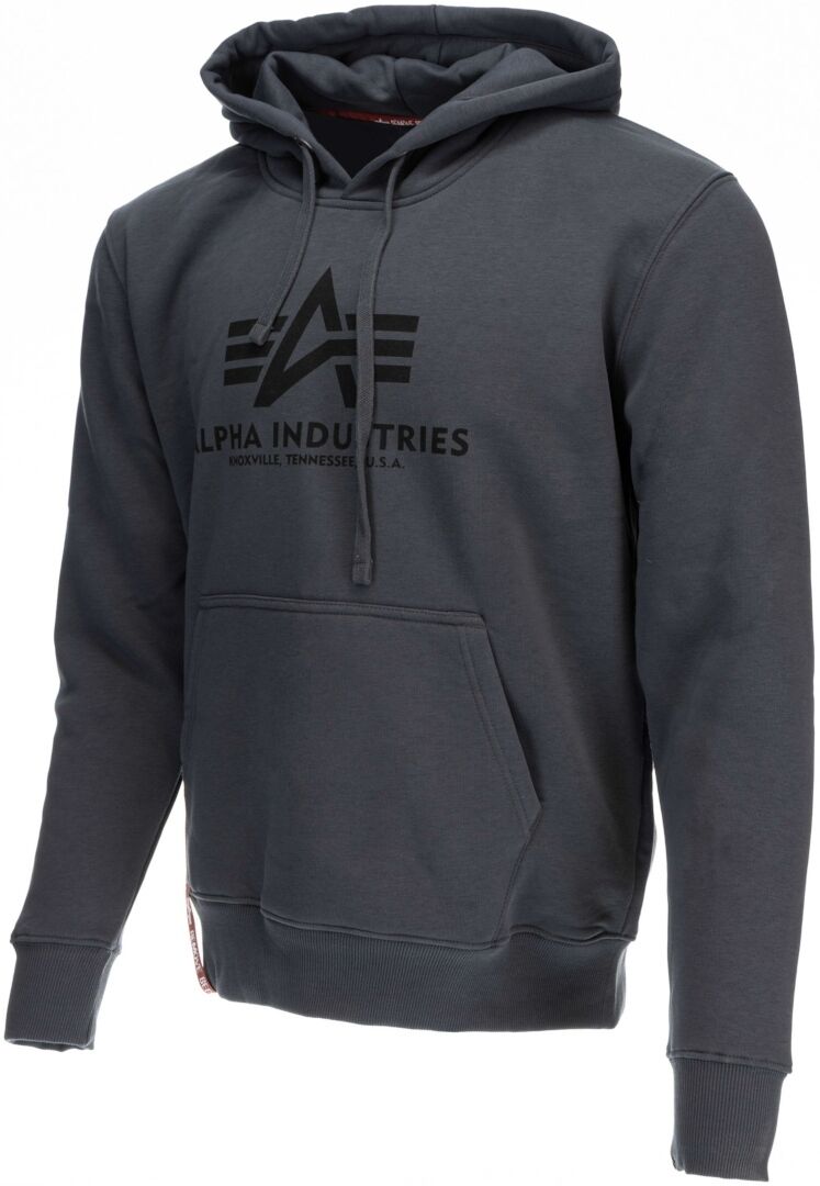 Alpha Industries Basic Hoodie L Schwarz Grau