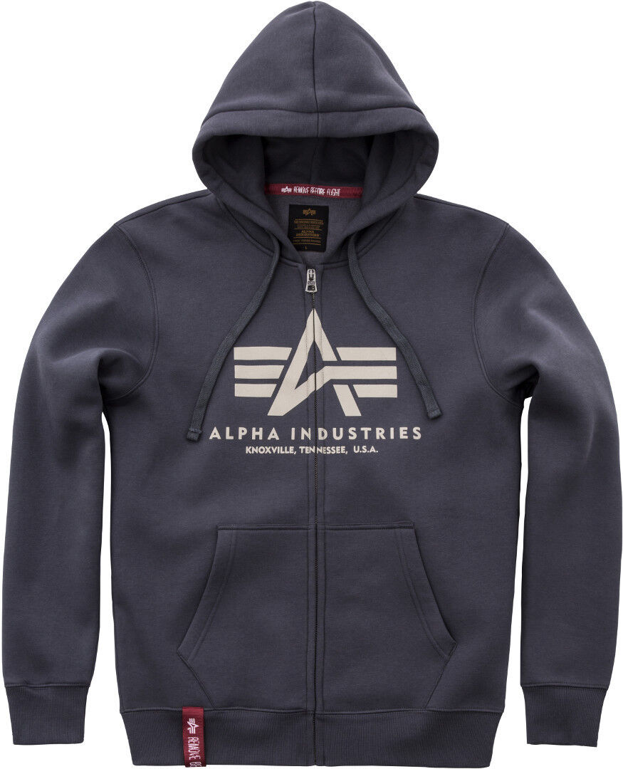 Alpha Industries Basic Zip Hoodie M Grau