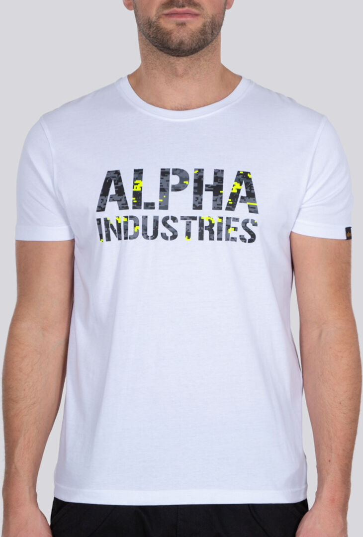 Alpha Industries Camo Print T-Shirt 2XL Schwarz Weiss