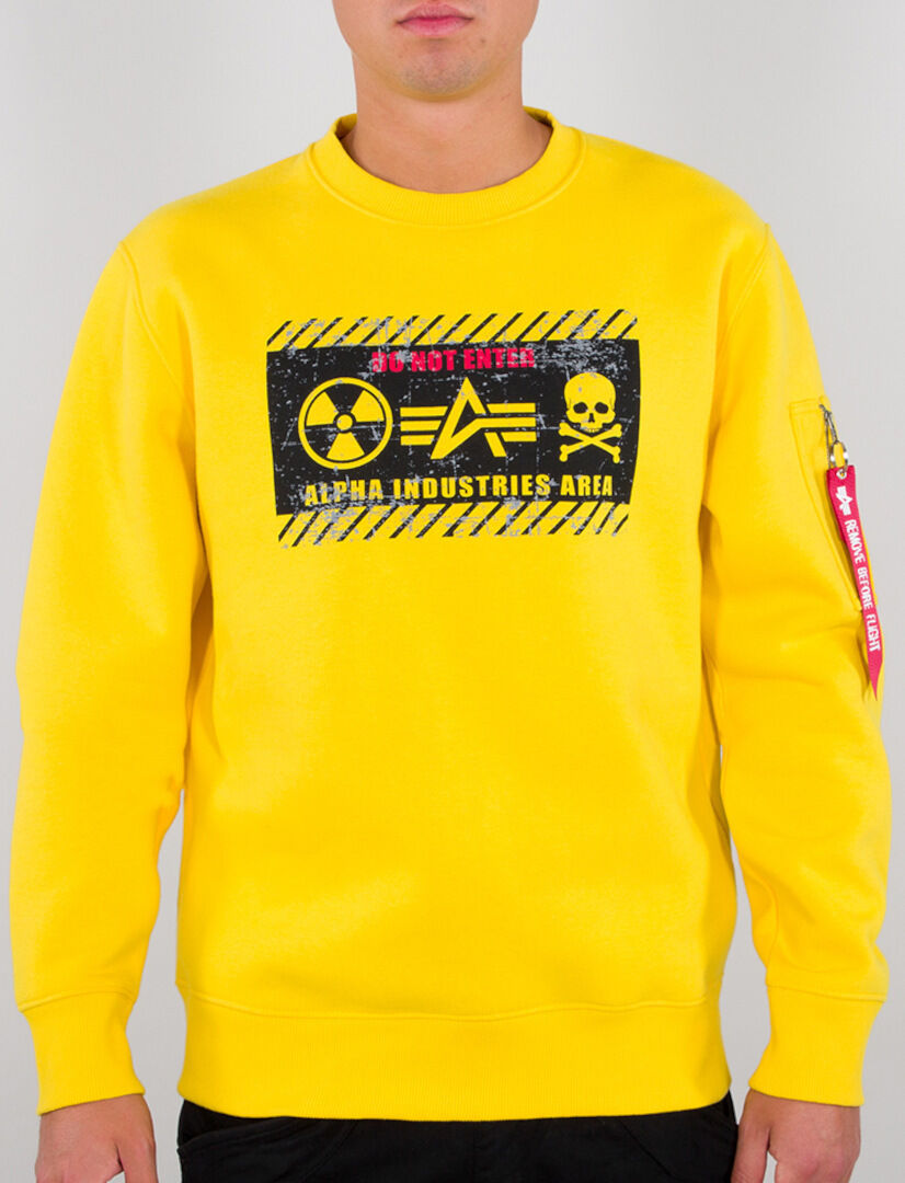 Alpha Industries Radioactive Sweatshirt S Schwarz Gelb