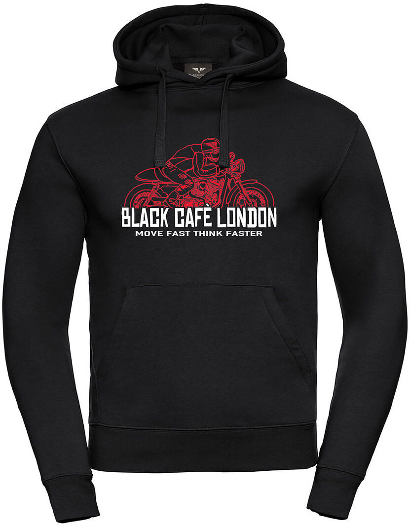 Black-Cafe London Fast Live Hoodie 3XL Schwarz Rot