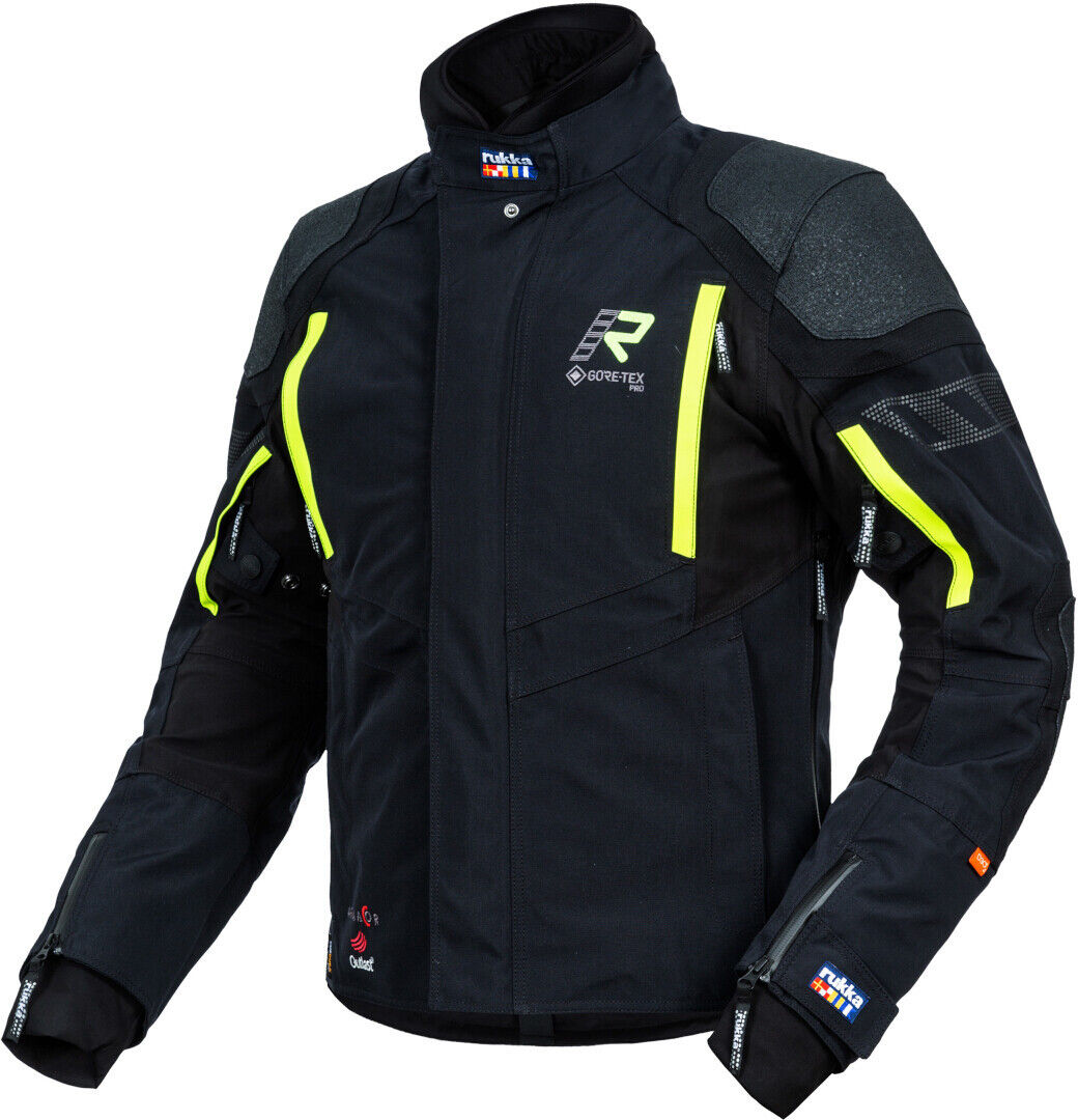 Rukka Shield-R Motorrad Textiljacke 60 Schwarz Gelb