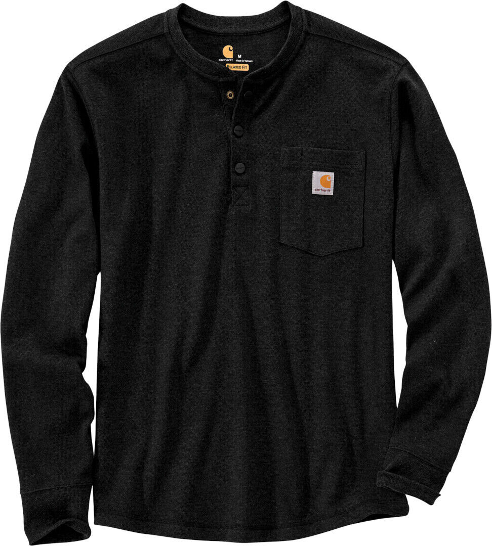 Carhartt Henley Pocket Thermal Langarmshirt 2XL Schwarz