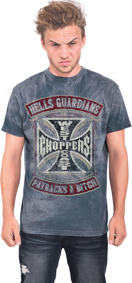 West Coast Choppers Hells Guardians Vintage T-Shirt L Blau