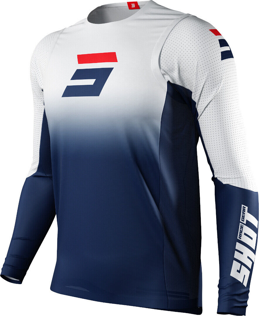 Shot Aerolite Gradient Motocross Jersey L Weiss Rot Blau