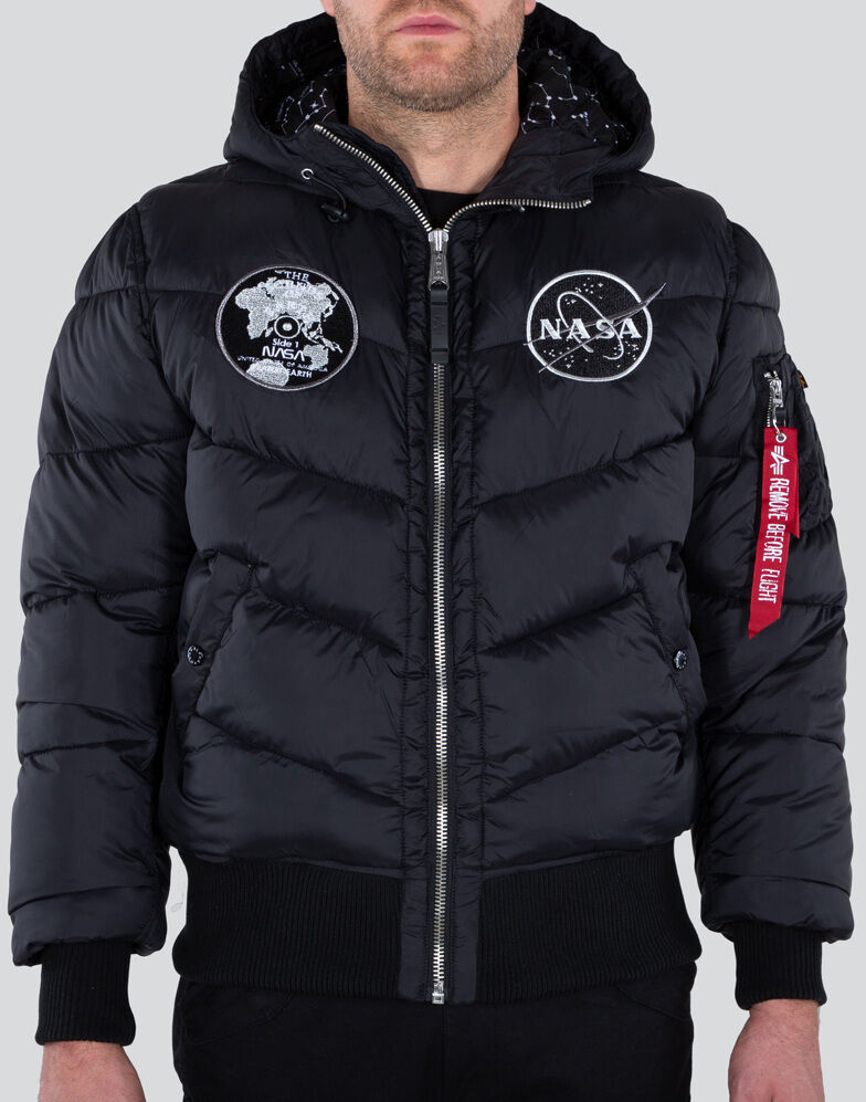 Alpha Industries Hooded Puffer Voyager FD Jacke M Schwarz