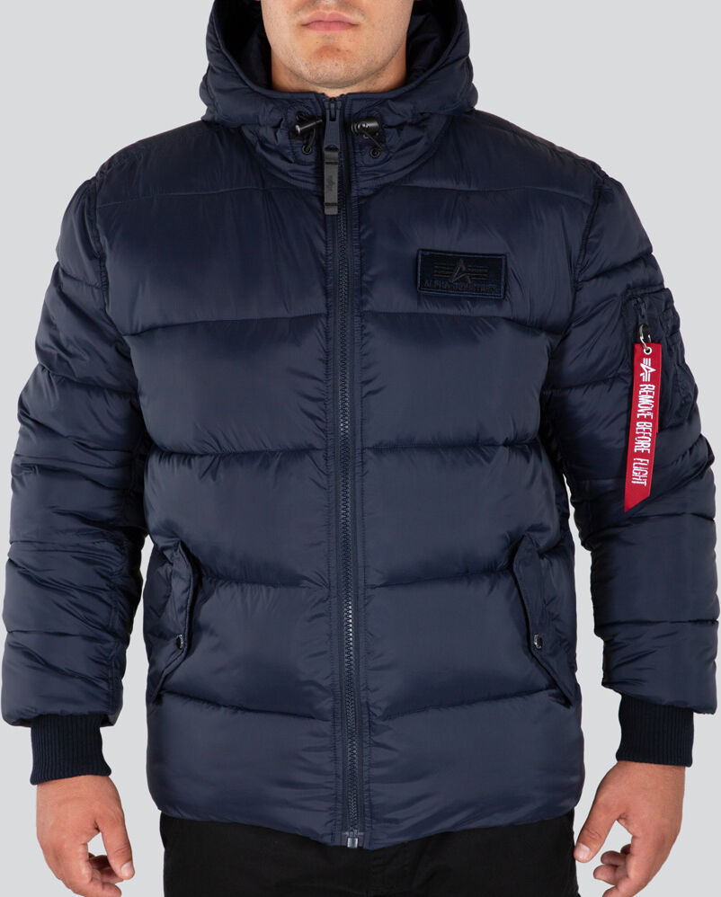 Alpha Industries Hooded Puffer Alpha FD Jacke L Blau