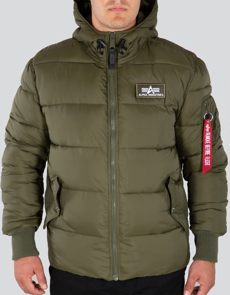 Alpha Industries Hooded Puffer Alpha FD Jacke M Grün