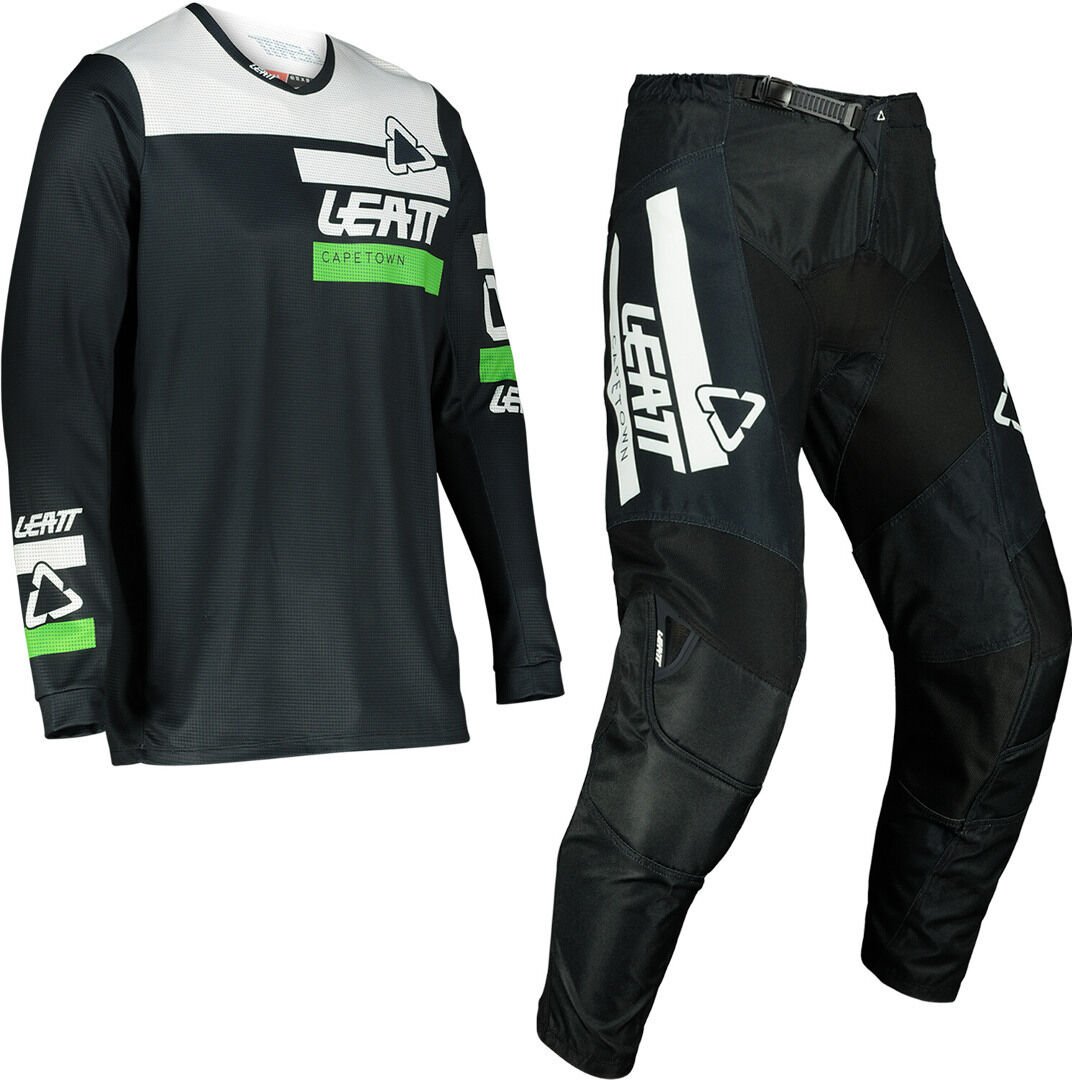 Leatt Moto 3.5 Ride Motocross Jersey und Hose Set 2XL Schwarz