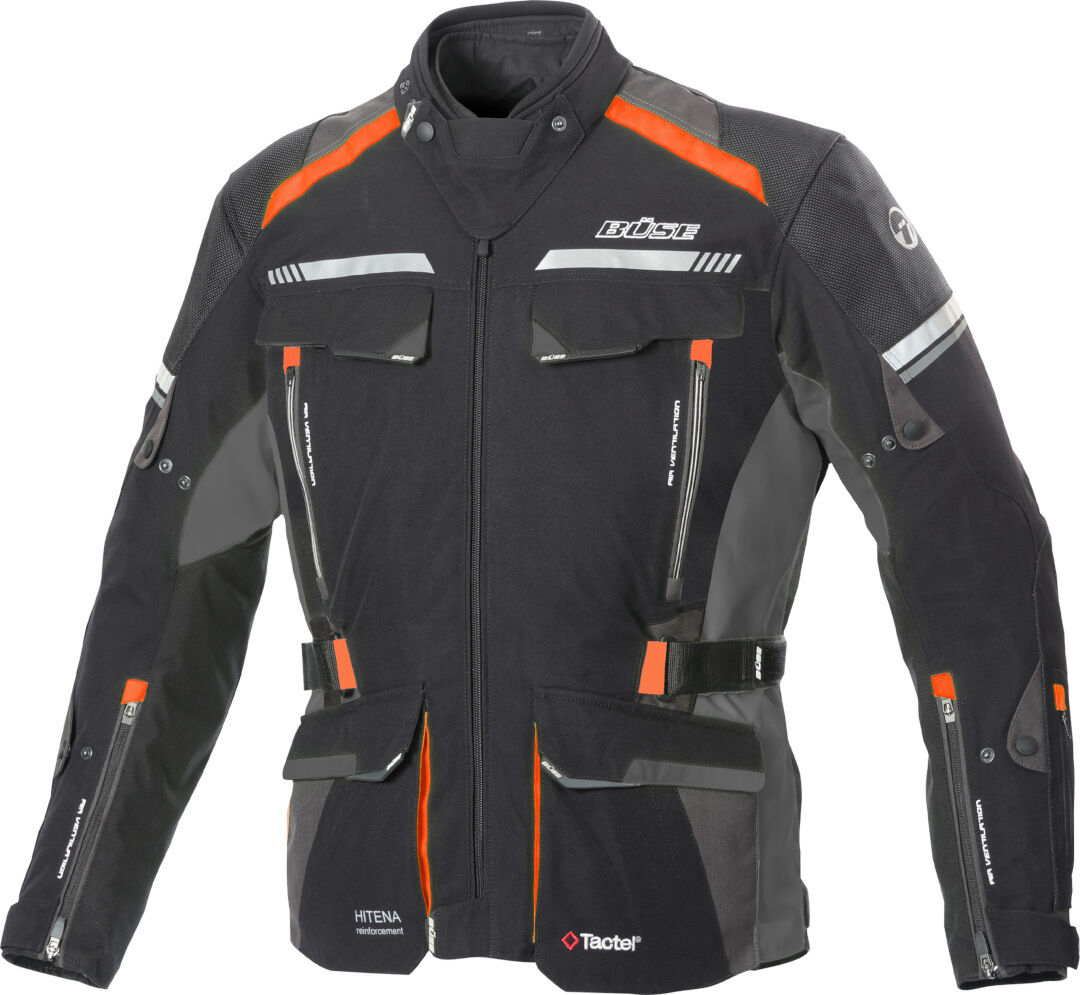 Büse Highland 2 Motorrad Textiljacke 50 Schwarz Grau Orange