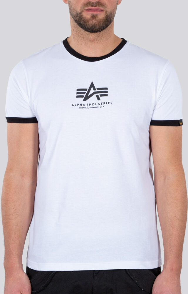 Alpha Industries Basic T Contrast ML T-Shirt XS Weiss