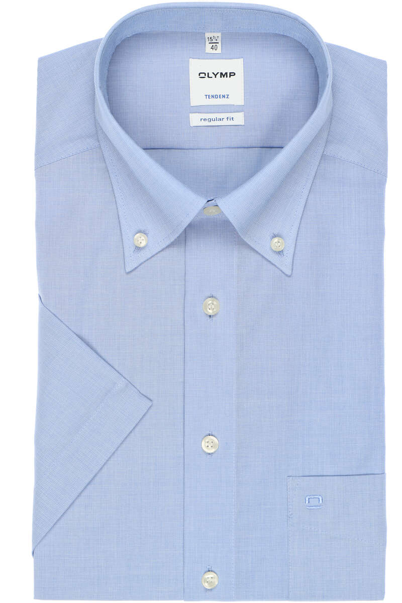 OLYMP Tendenz Regular Fit Hemd bleu, Einfarbig Herren 39 - M bleu
