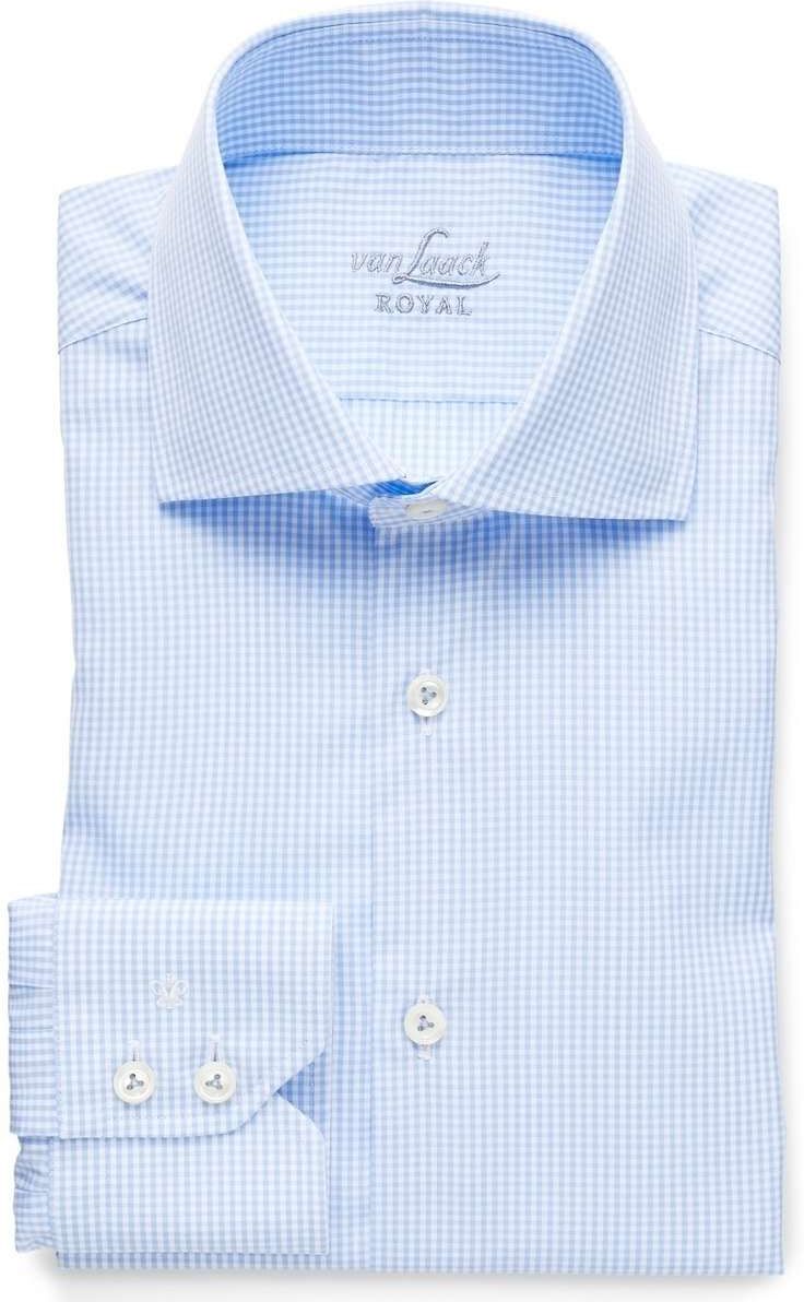 van Laack Tailor Fit Hemd hellblau, Kariert Herren 38 - S hellblau