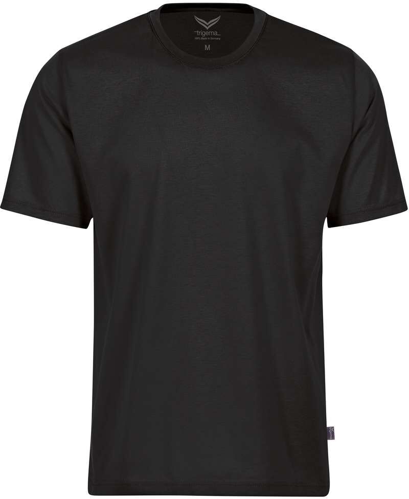 TRIGEMA Comfort Fit T-Shirt Rundhals schwarz, Einfarbig Herren XXL schwarz