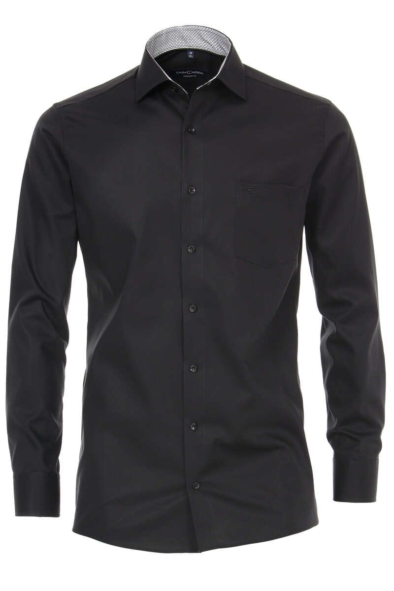 Casa Moda Modern Fit Hemd schwarz, Faux-uni Herren 48 - 3XL schwarz