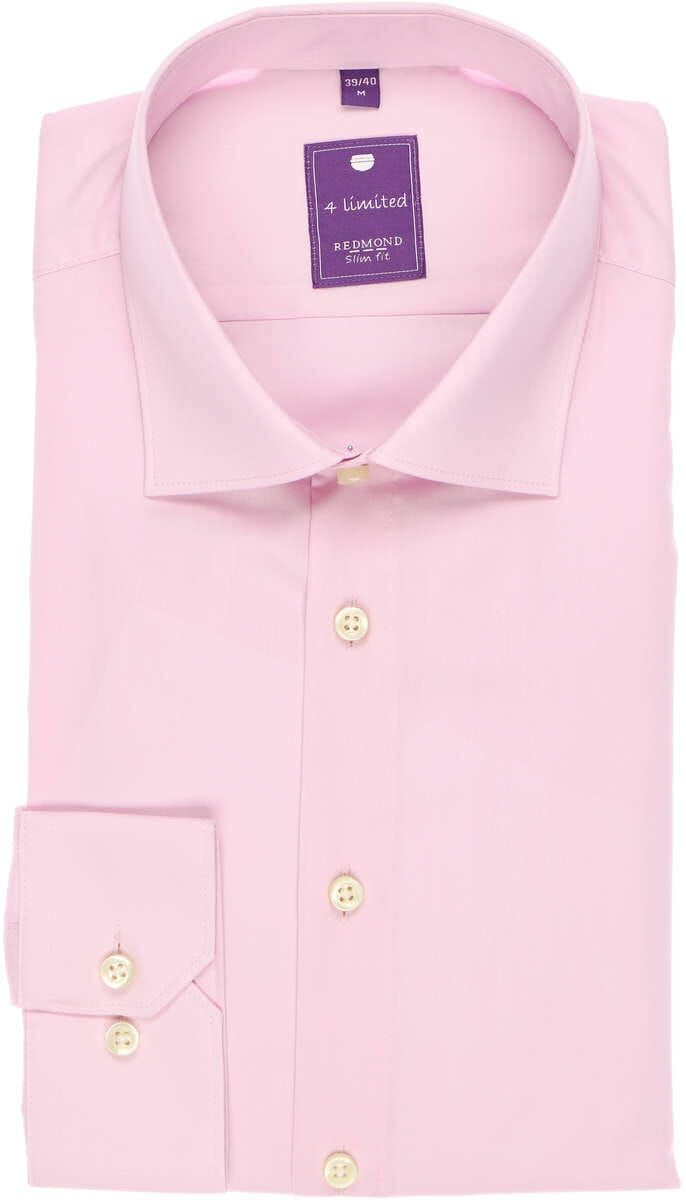 Redmond Slim Fit Hemd rosa, Einfarbig Herren XXL rosa