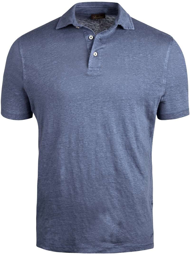 Stenströms Poloshirt blau, Einfarbig Herren L blau