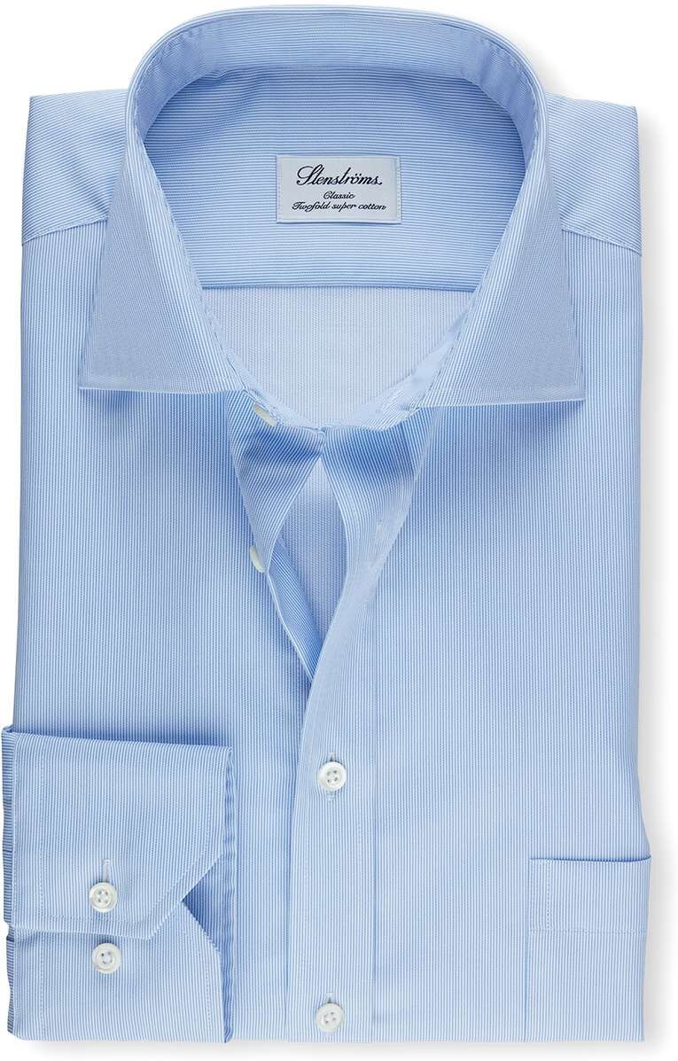 Stenströms Classic Fit Hemd blau, Gestreift Herren 48 - 3XL blau