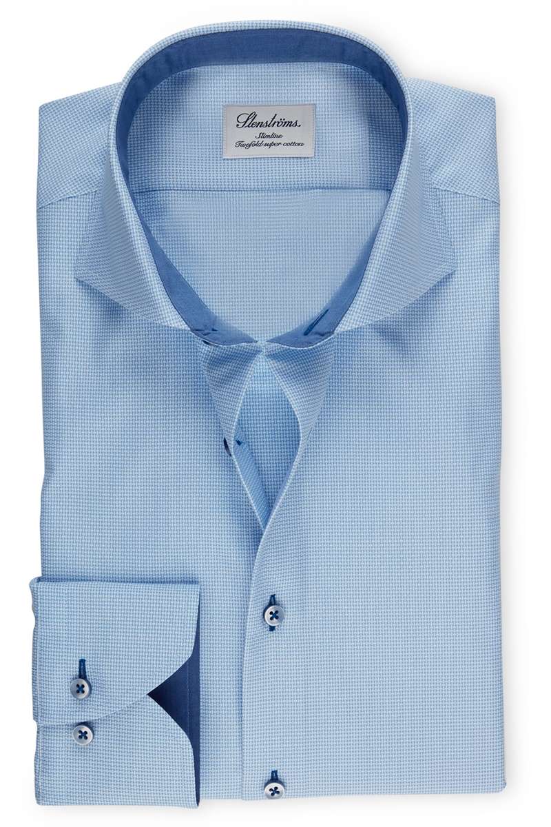 Stenströms Slimline Hemd blau, Einfarbig Herren 42 - L blau