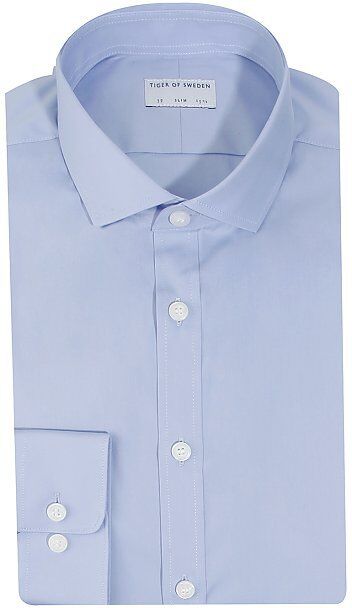 TIGER OF SWEDEN Hemd Slim-Fit "Filliam" blau   Herren   Größe: 39   T66650007Z