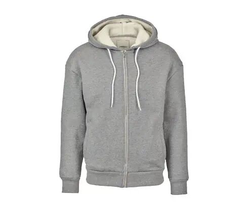 Tchibo - Kapuzen-Sweatjacke - Hellgrau/Meliert - Gr.: L Polyester  L (52/54)