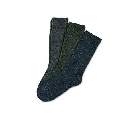 Tchibo - 3 Paar Socken - Dunkelgrau/Meliert - Gr.: 44-46 Baumwolle 1x 44-46