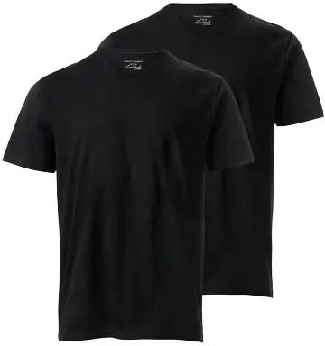 Tchibo - 2 T-Shirts mit V-Ausschnitt - Schwarz - 100% Baumwolle - Gr.: XL Baumwolle 2x XL (56/58)