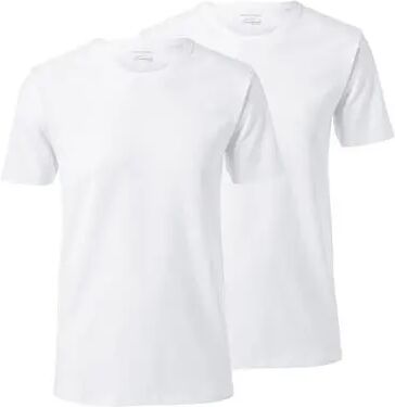 Tchibo - 2 T-Shirts mit Rundhals-Ausschnitt - Weiss - 100% Baumwolle - Gr.: L Baumwolle 2x L